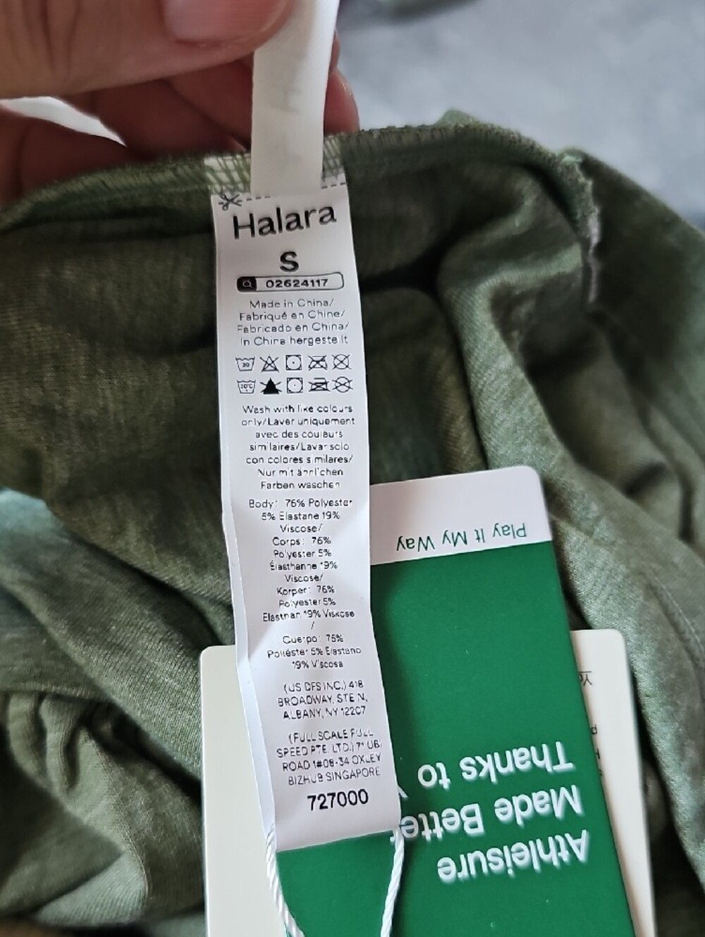 NWT Size Small HALARA Olive Green Racerback Harem Jumpsuit - Picture 8 of 8